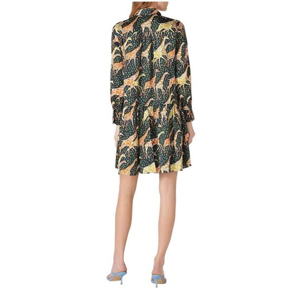 NWT J. Crew Giraffe Shirt Dress Size S Drop Waist Relaxed Fit Lined - Picture 13 of 15